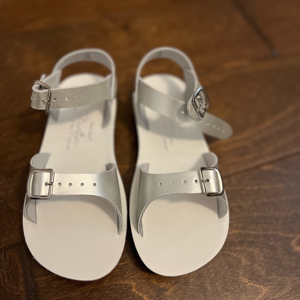 Brand New salt water Sandal by Hoy silver size 12